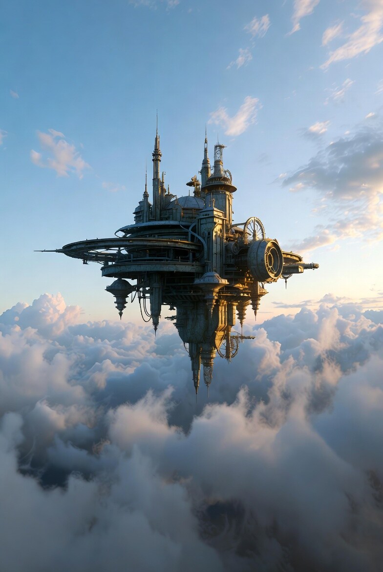 【空に浮かぶ建造物、FF8のルナッテックバンドラ】がプロンプト | の人気AIイラスト・グラビア