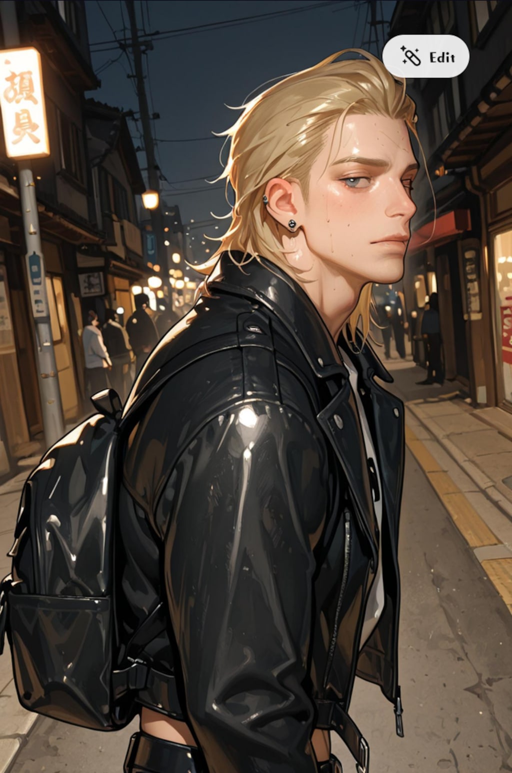 ライダースの男