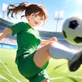 プロサッカー選手な碧海ちゃん 3枚目