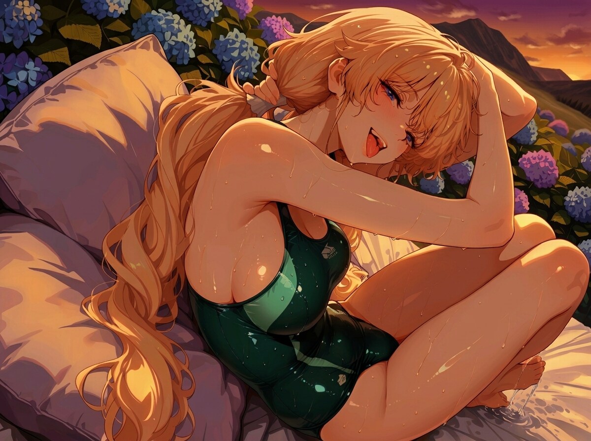夕陽とちちぷいちゃん