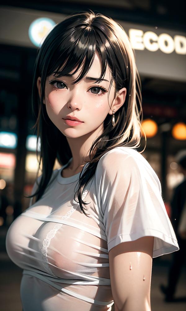 女の子×雨の日に