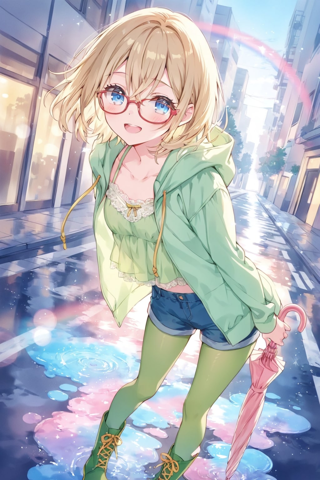 雨上がりに純ちゃん | の人気AIイラスト・グラビア