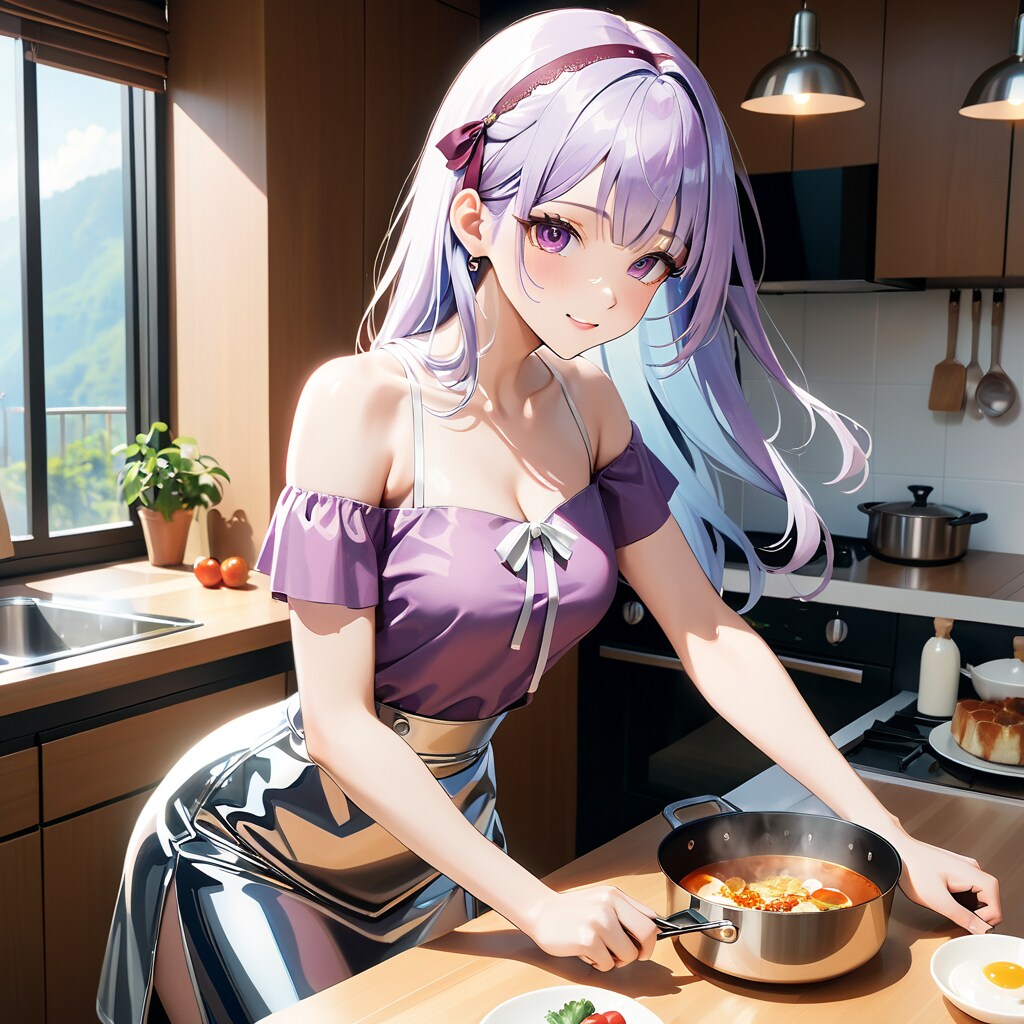 もうそろそろかしら❤福神様と絵梨奈ちゃん…私が作った料理美味しく食べてくれるかしら?