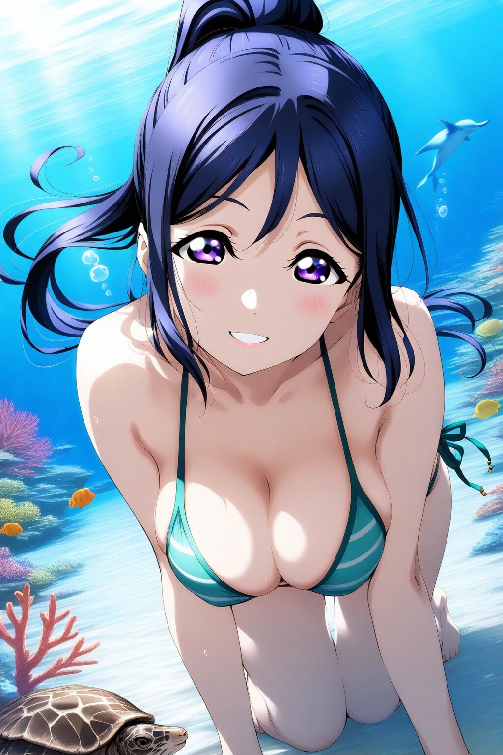 深海に泳ぐ果南の海物語👙🌊🐬🐢🐠🪸❤️