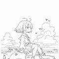 ASCIIアート風おんなのこ 2枚目