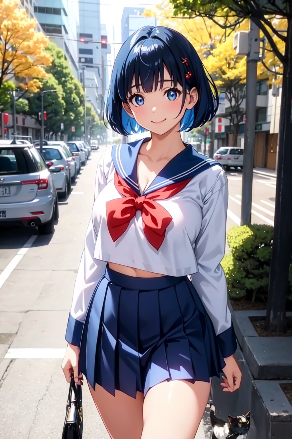 JKと猫　～空から降ってきたから天使かと思っちゃった～