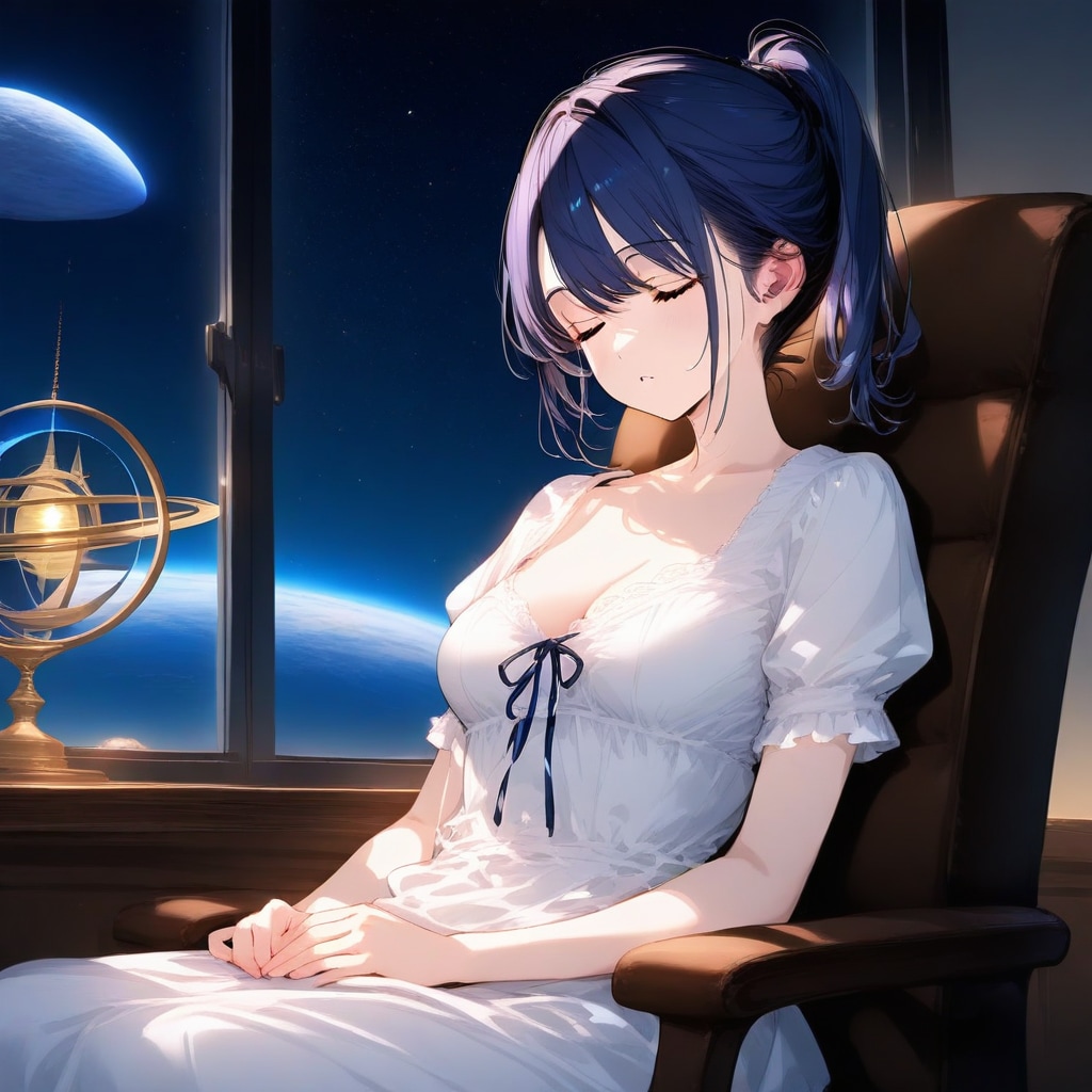 未来の宇宙で居眠りを