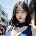 乳見せクロップトップ 11枚目