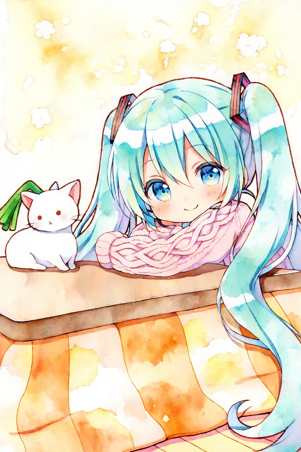 ちびミクとこたつ