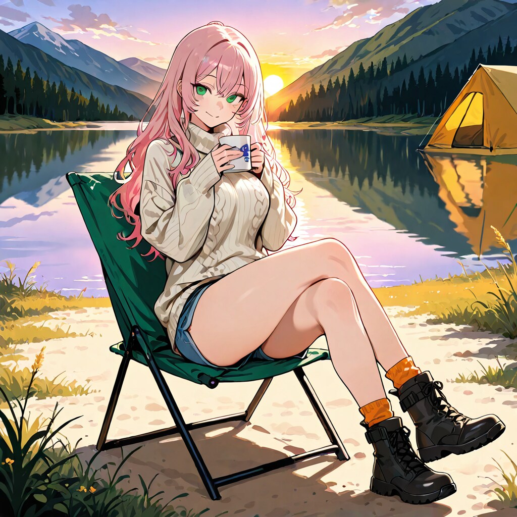 湖畔の朝コーヒー