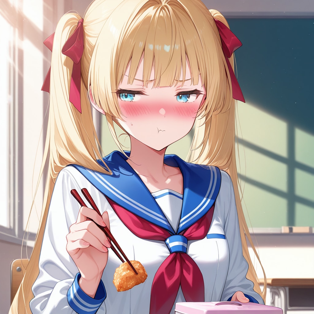 ……っ。『あーん』なんてしないわよ！ 自分で食べなさいよバカ！