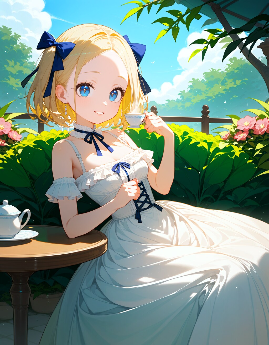 お庭のガゼボで午後ティーしばこう！