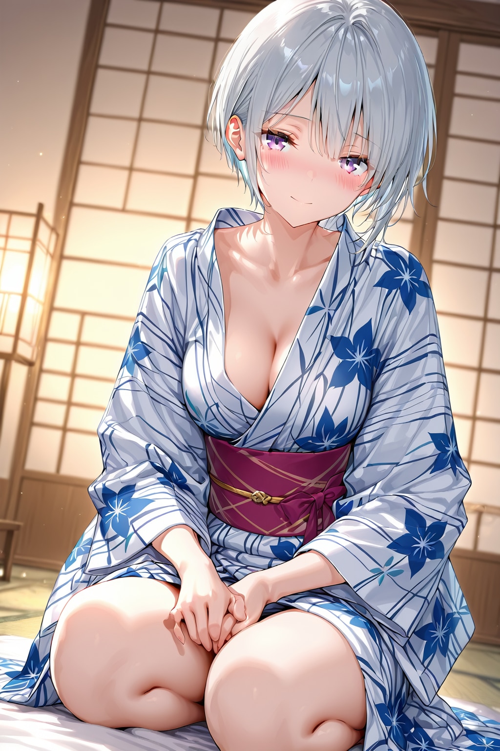 (1156)銀髪ちゃん浴衣