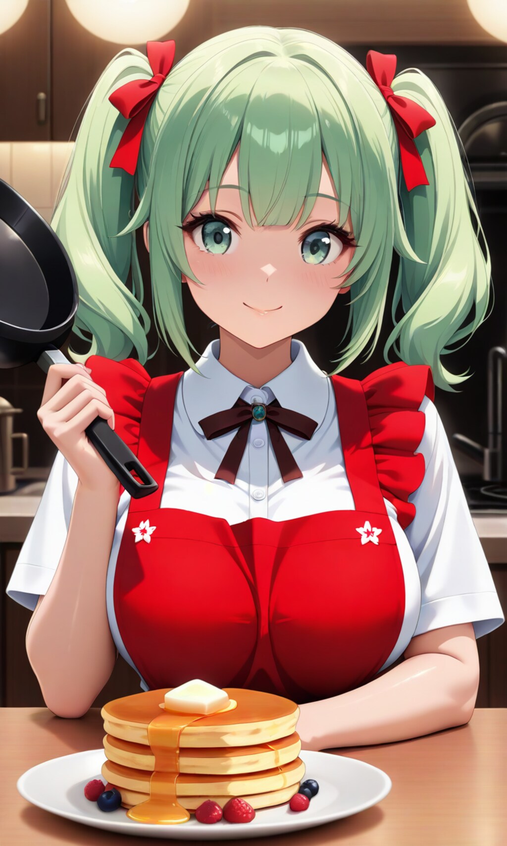 いっぱいパンケーキを作ってあげるわね✨