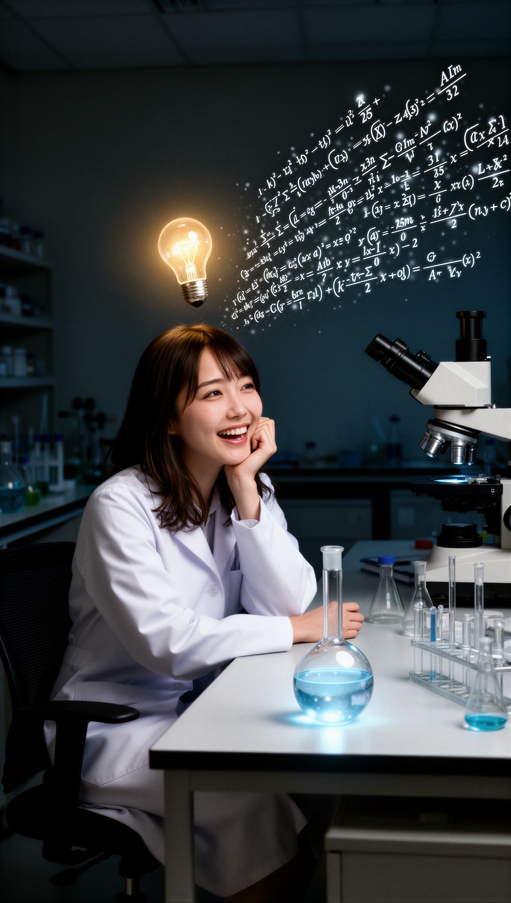 何かひらめいた女の子