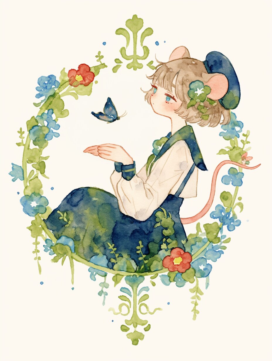 お花ねず耳