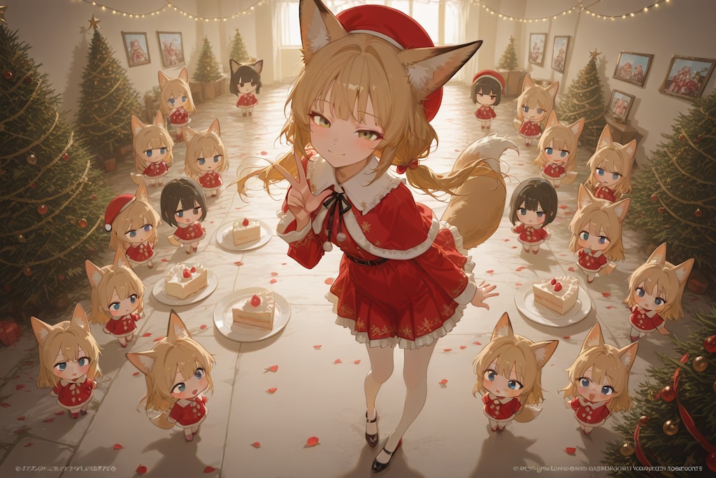 ちくわんちの、可愛い-！サンタクロースさん-♪。