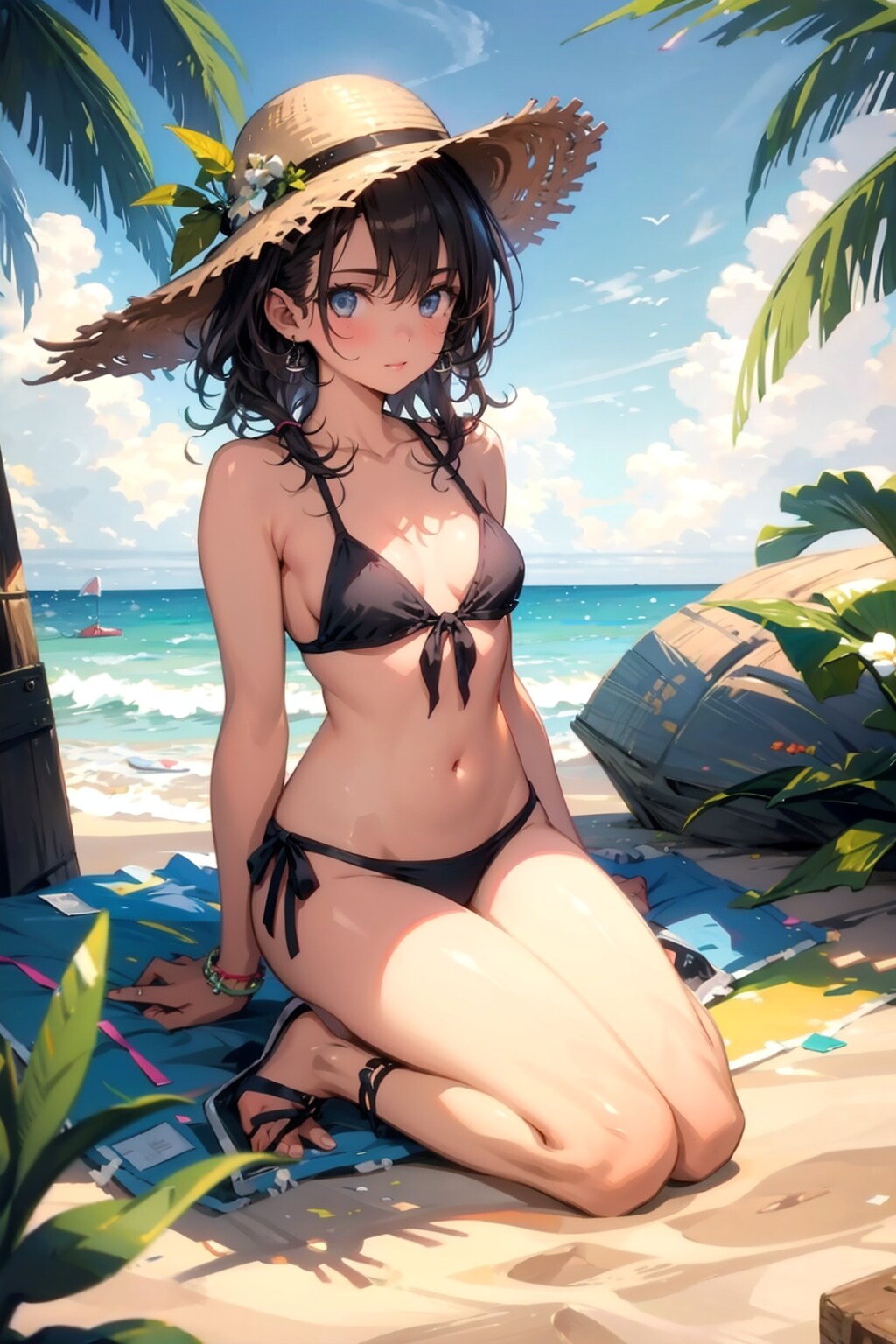 木陰で休憩