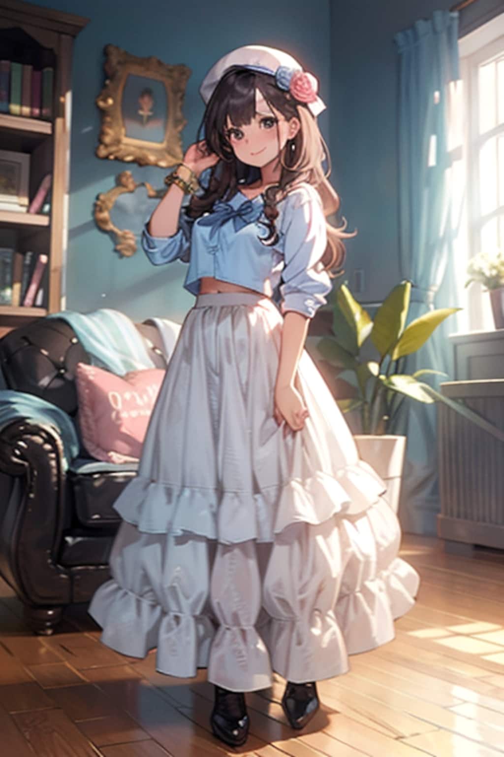 ロングスカートの女の子