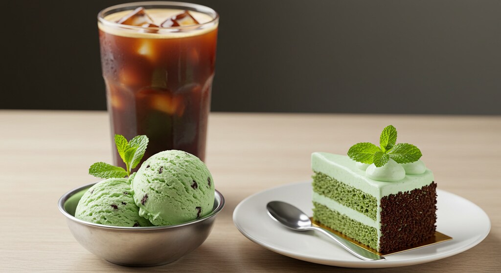 デザートのペパーミントセット