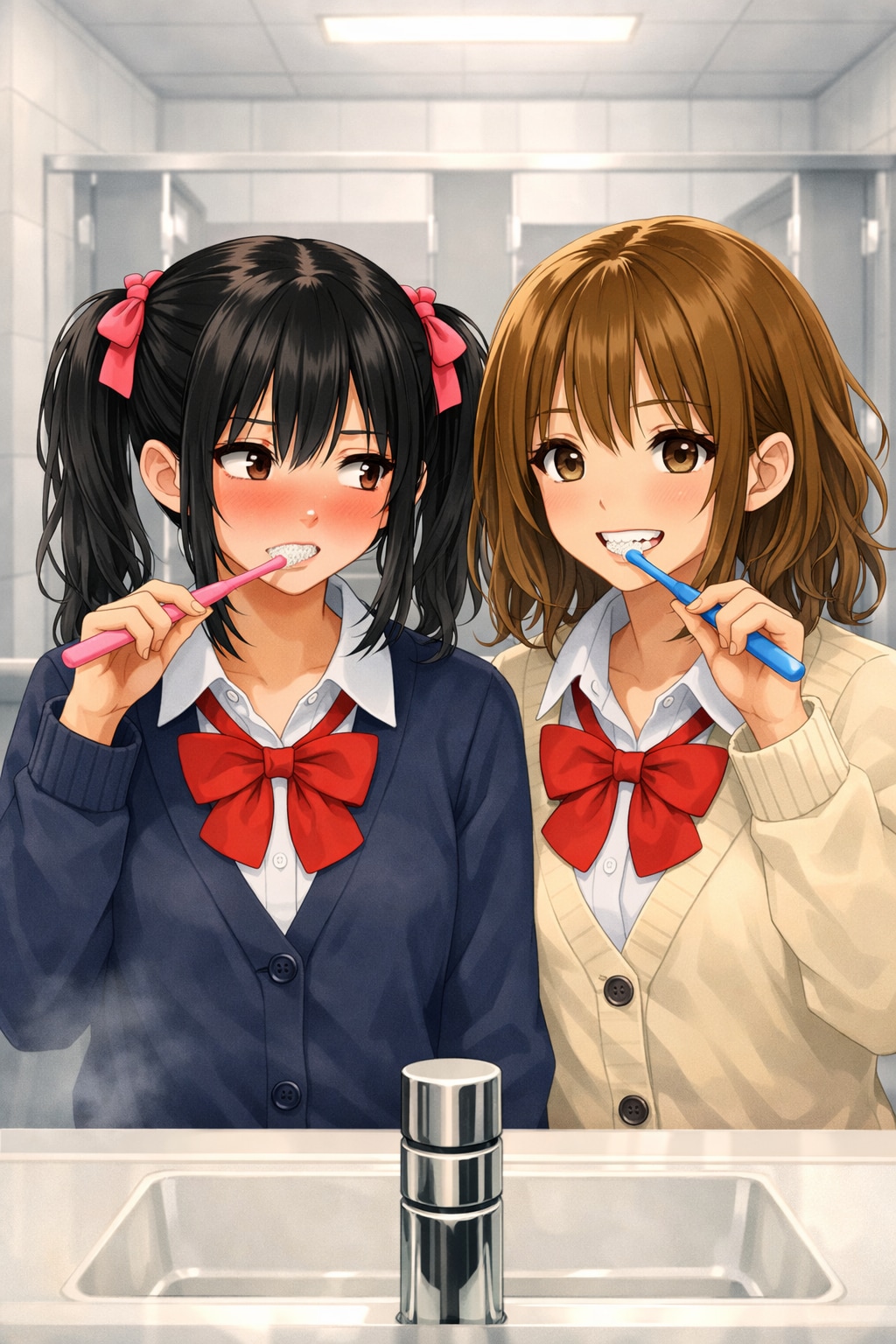 トイレで歯磨き（口腔ケアの日　01）