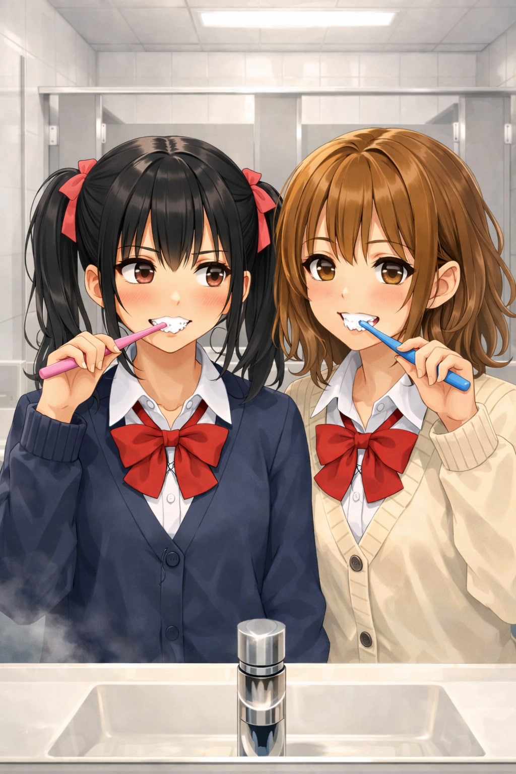 トイレで歯磨き（口腔ケアの日　01）