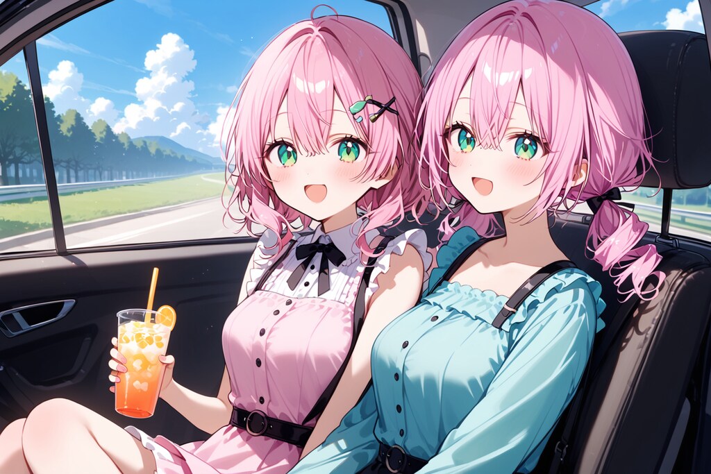 家族旅行のうちの子たち