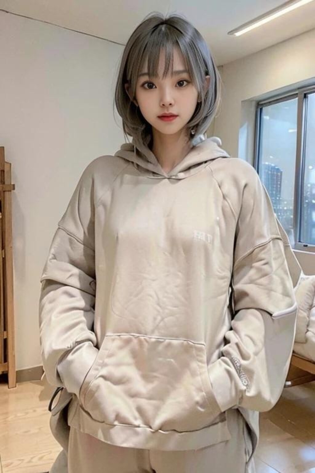パーカー女子