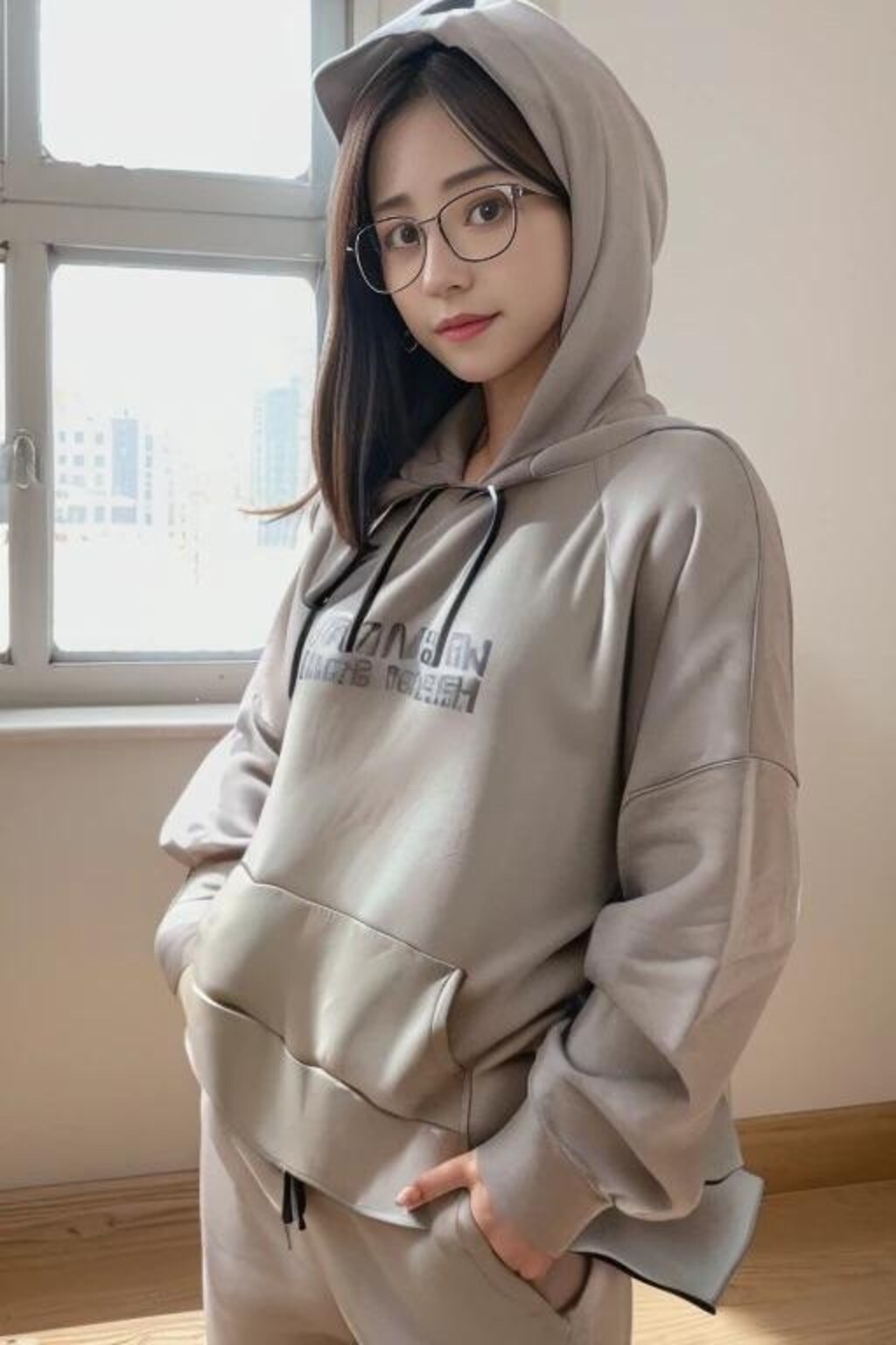 パーカー女子