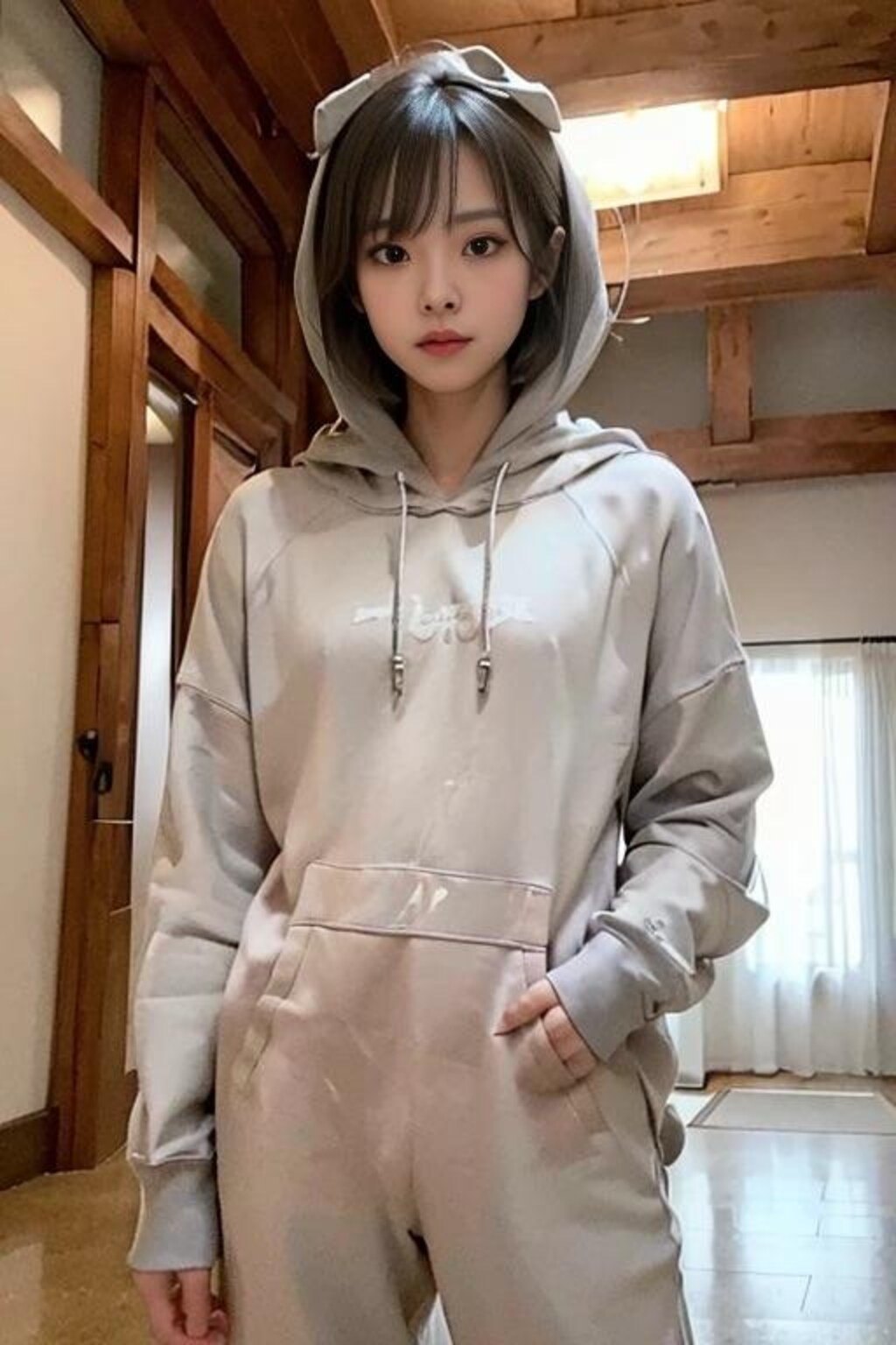 パーカー女子