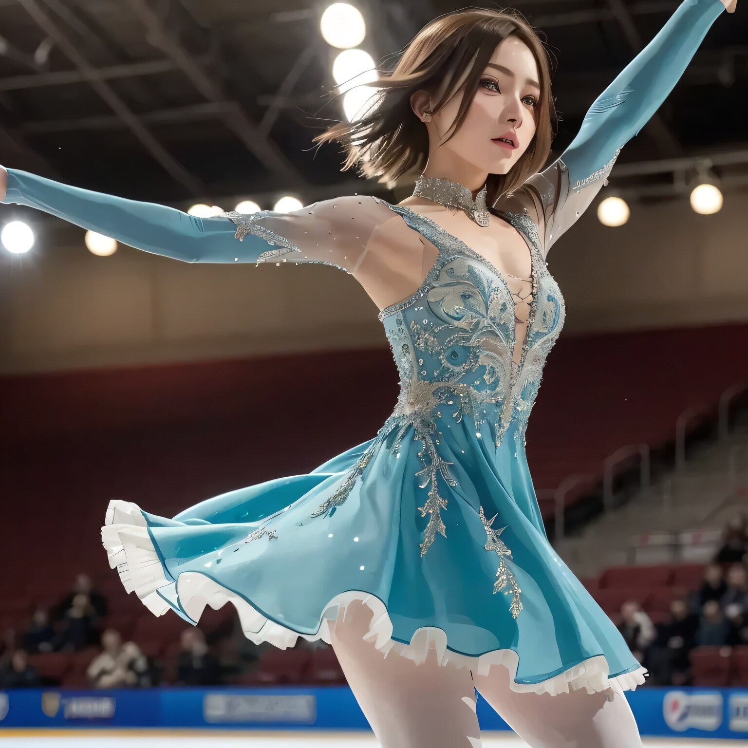 黒髪ボブでフィギュアの美女１５ | の人気AIイラスト・グラビア