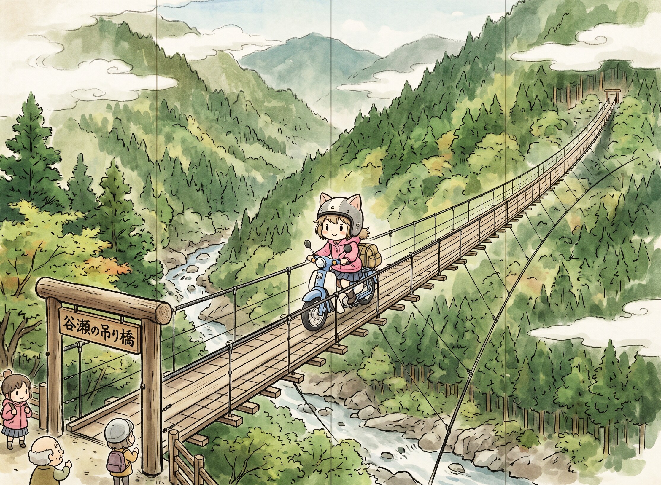 谷瀬の吊り橋