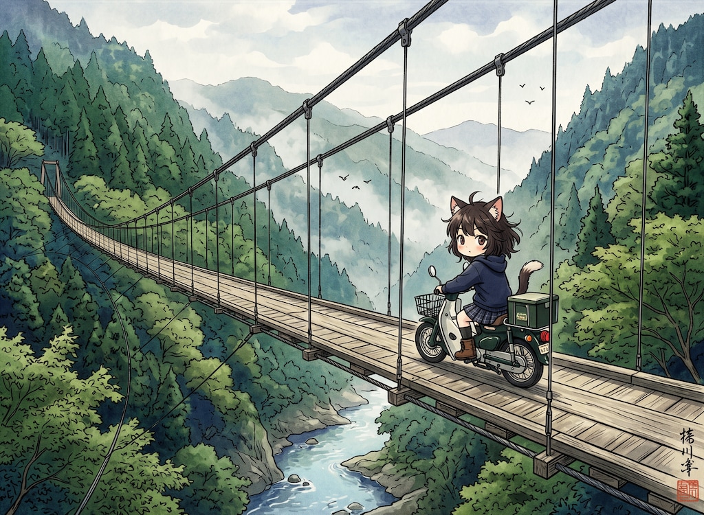谷瀬の吊り橋