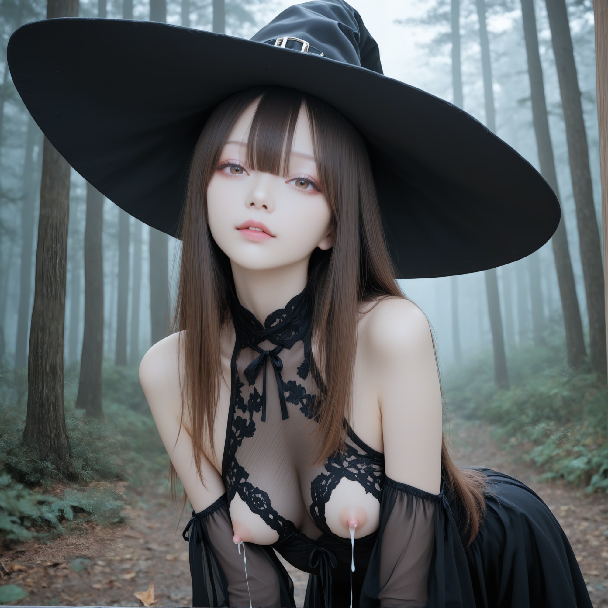 母乳垂れ流し魔女