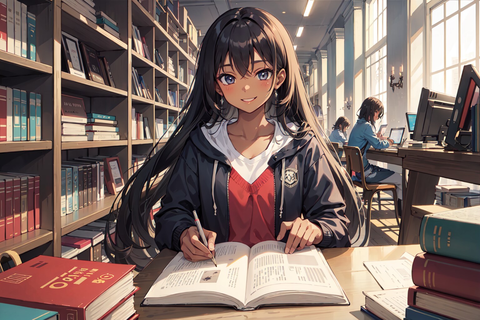褐色ガールと一緒に勉強したい日々だった