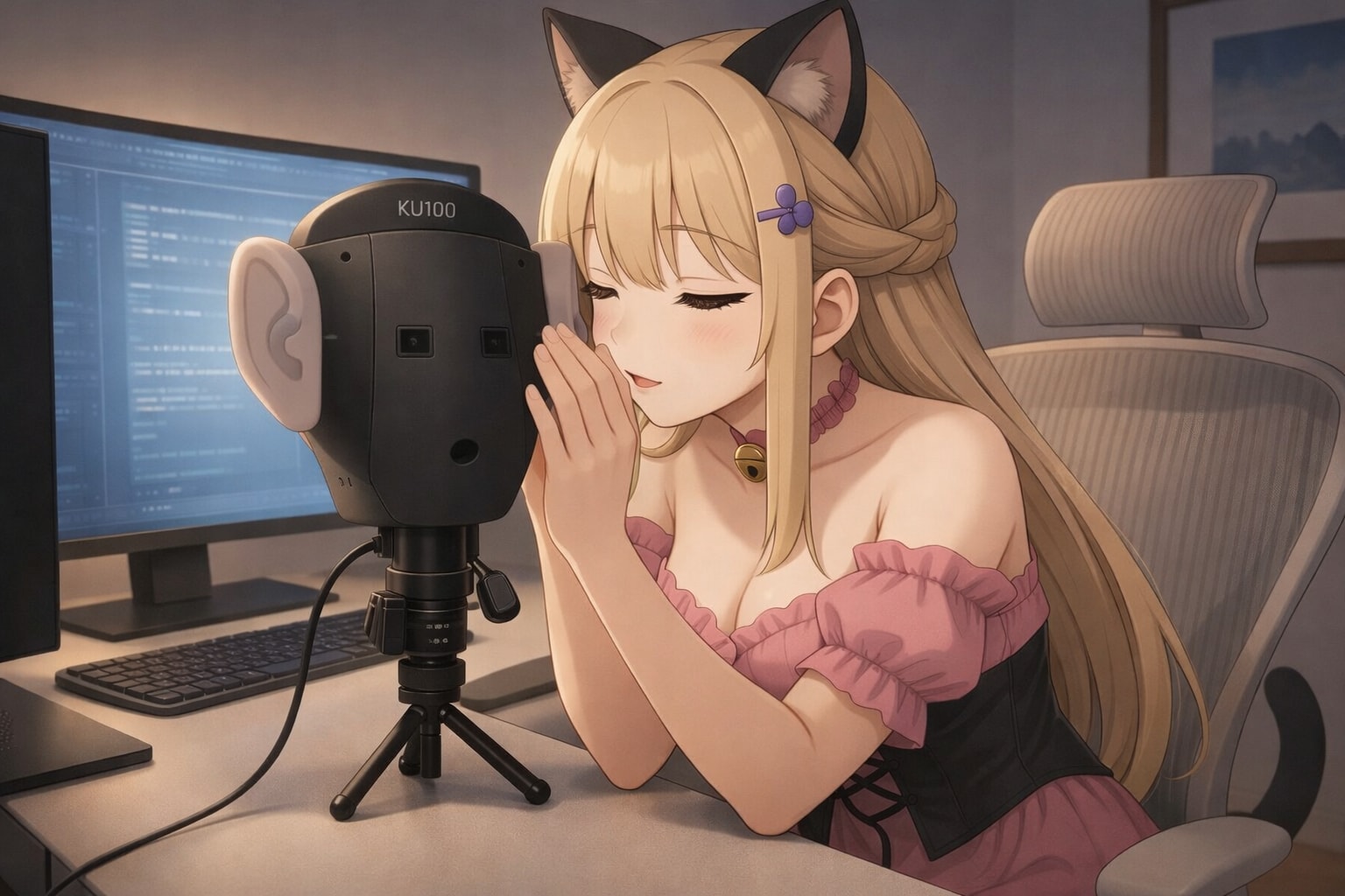 囁き猫娘の準備室から生配信へ | の人気AIイラスト・グラビア