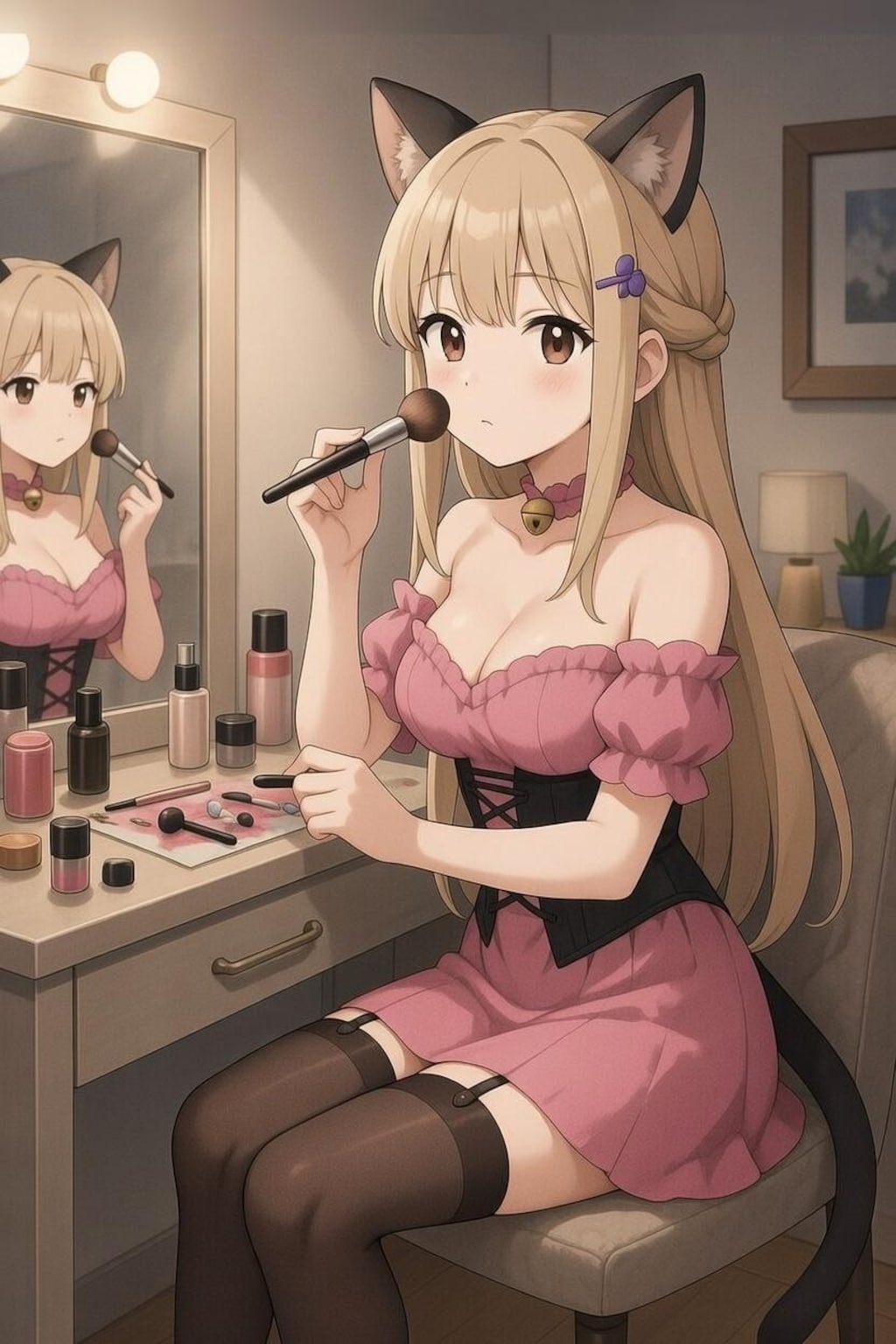 囁き猫娘の準備室から生配信へ