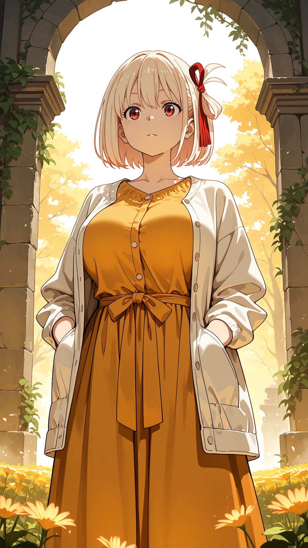廃墟に咲く花