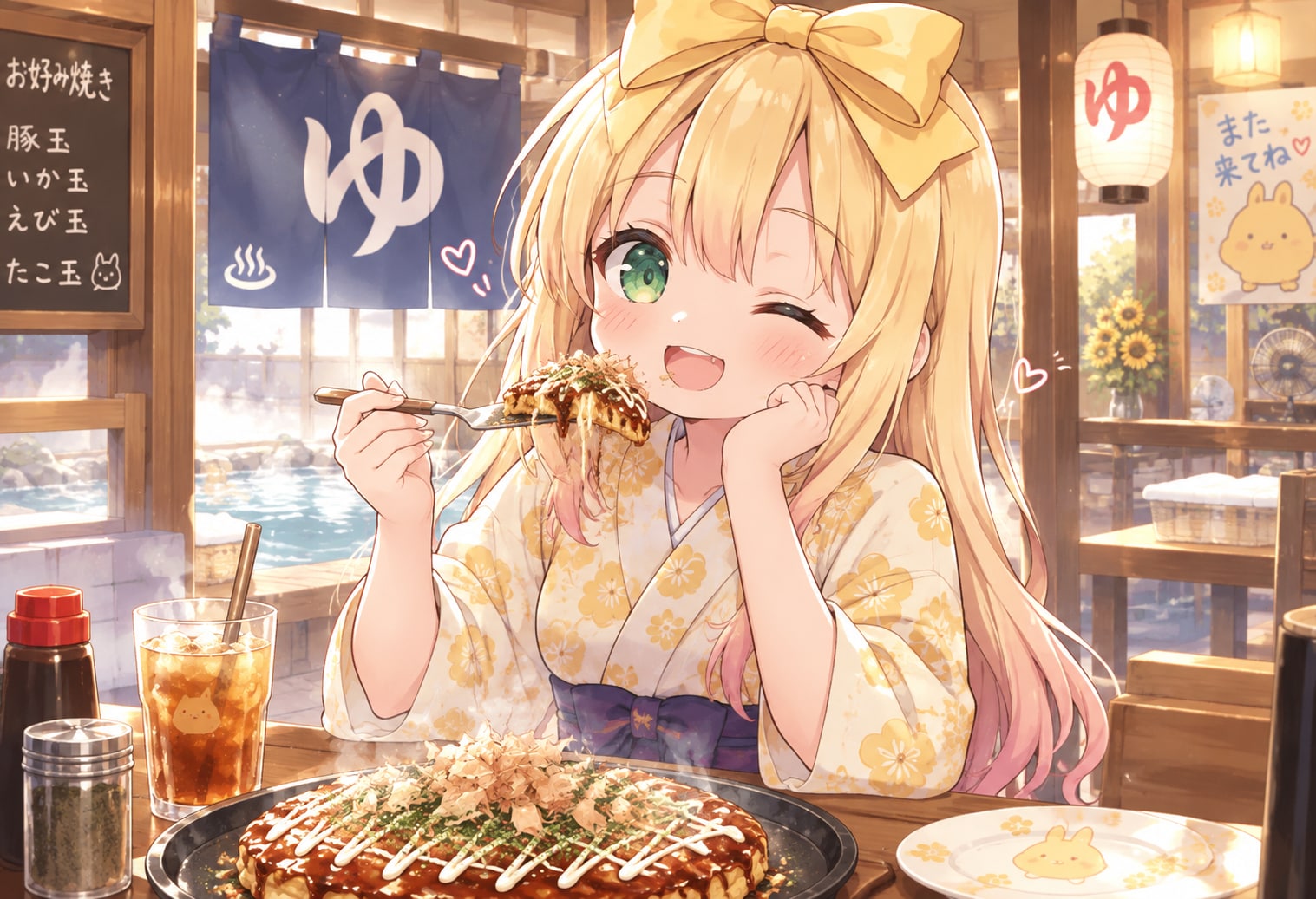 今日はお好み焼きと銭湯の日♪ | の人気AIイラスト・グラビア