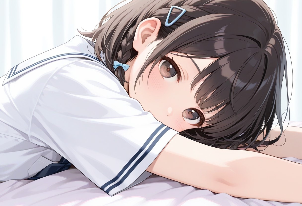 黒髪の美少女(410)