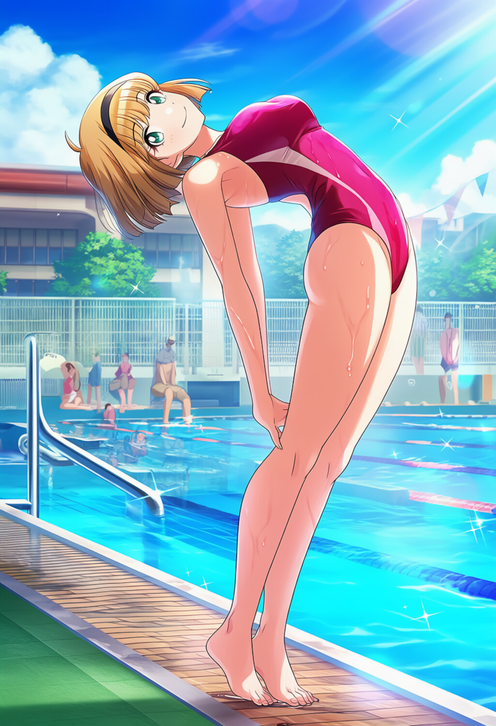 競泳水着　後ろ反り62