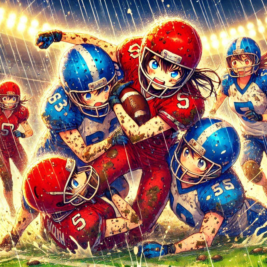 🏈泥まみれの女子アメフト 118