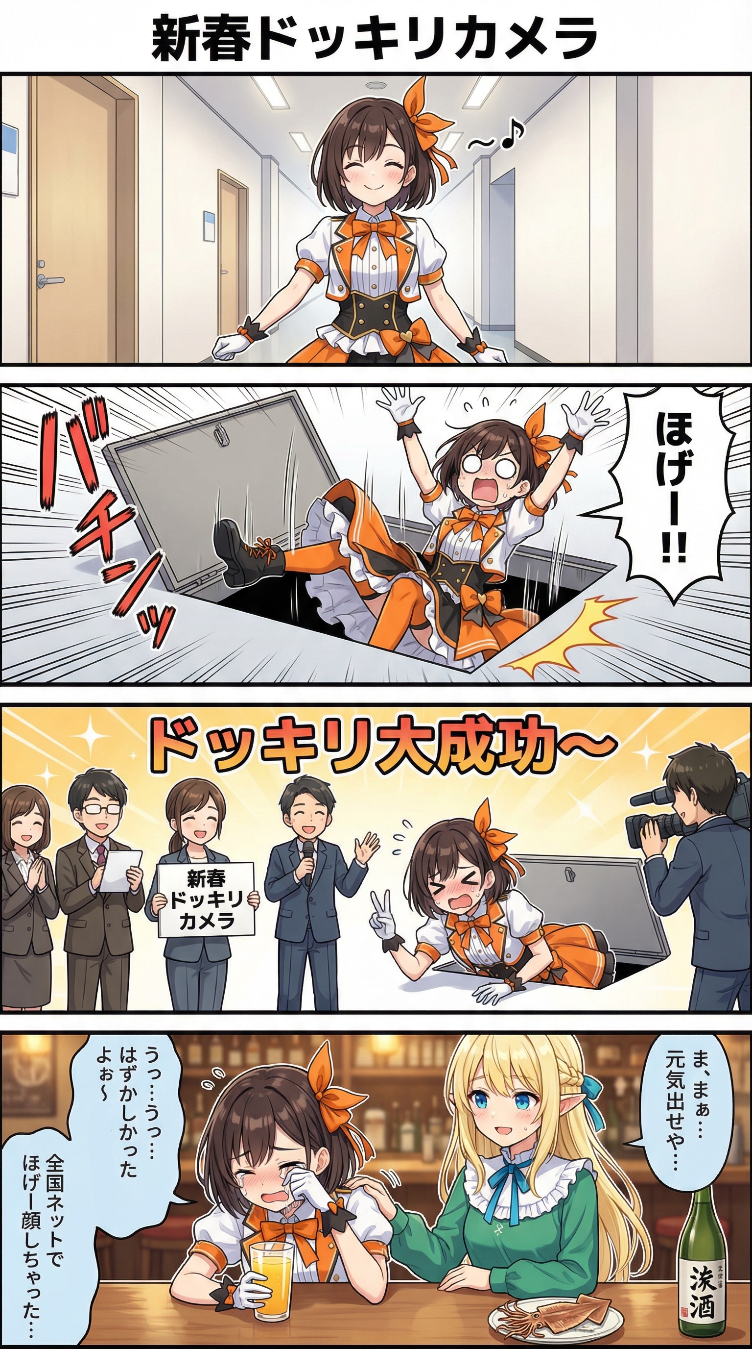 4コマ漫画｢新春ドッキリカメラ｣