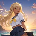 セーラー服でパンチラ 3枚目