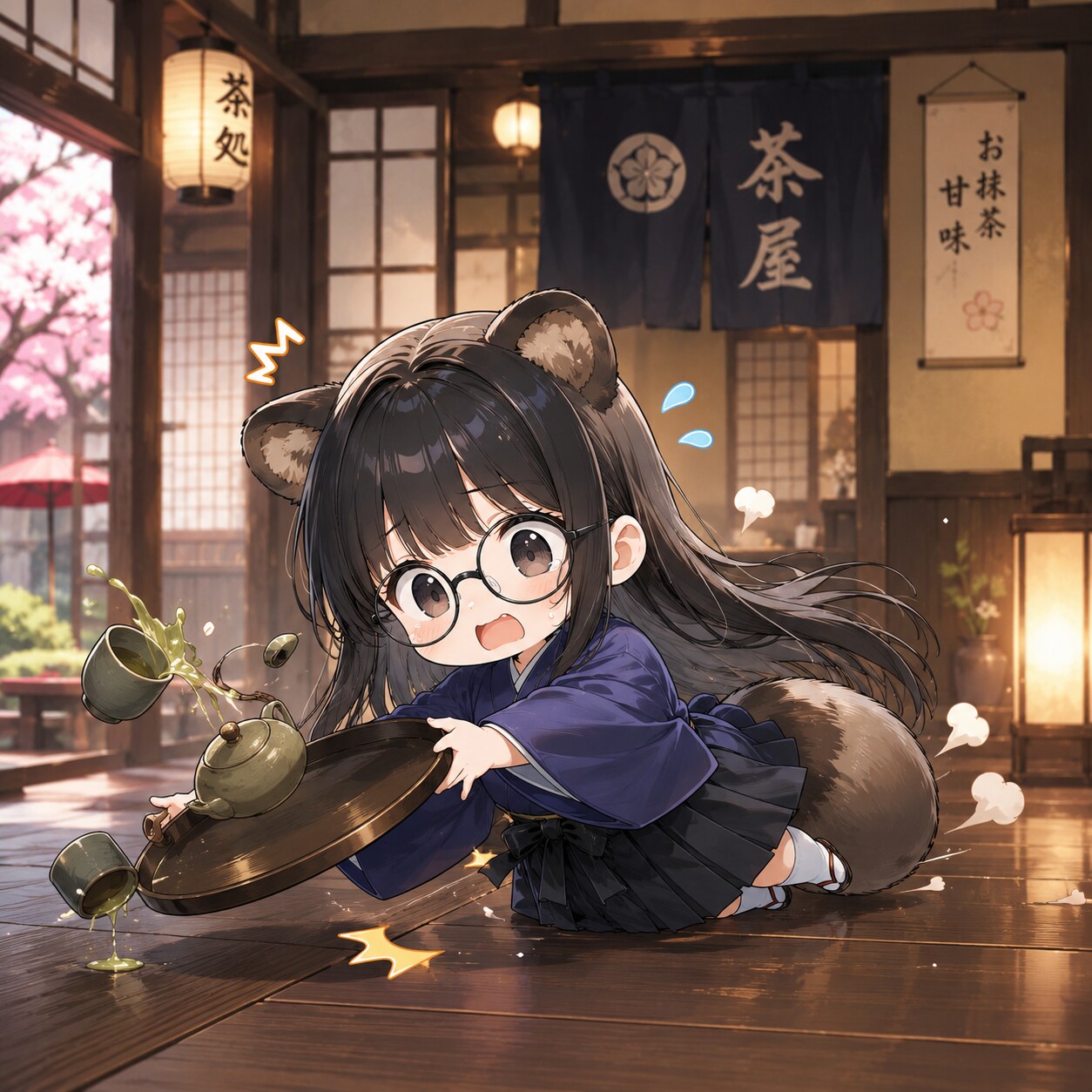 お茶屋さんにて