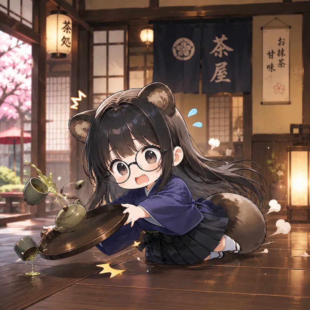 お茶屋さんにて