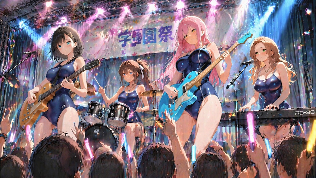 スク水ガールズバンド
