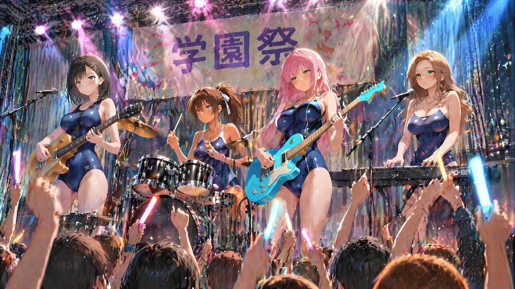 スク水ガールズバンド