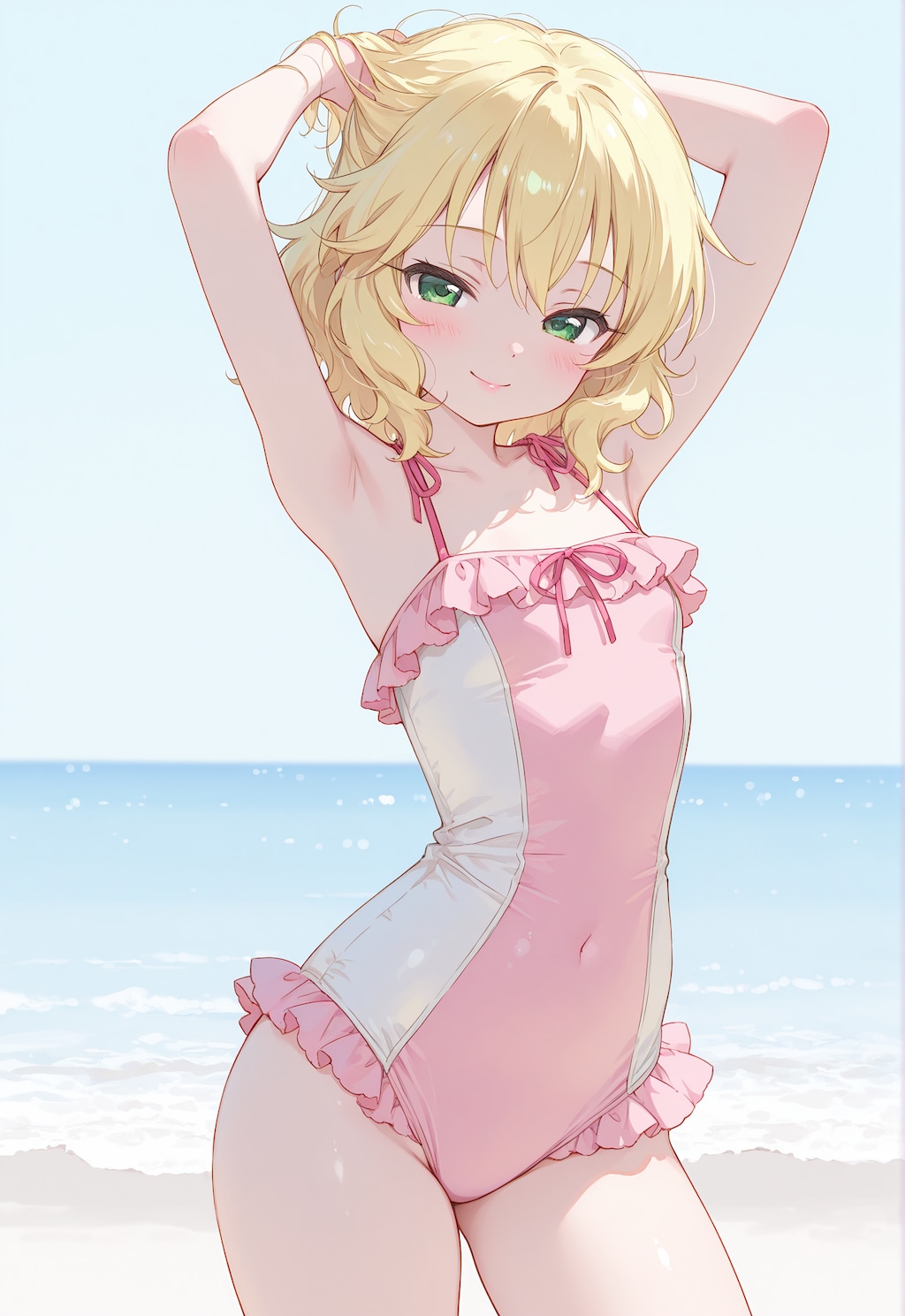 ワンピース水着の桃華ちゃま