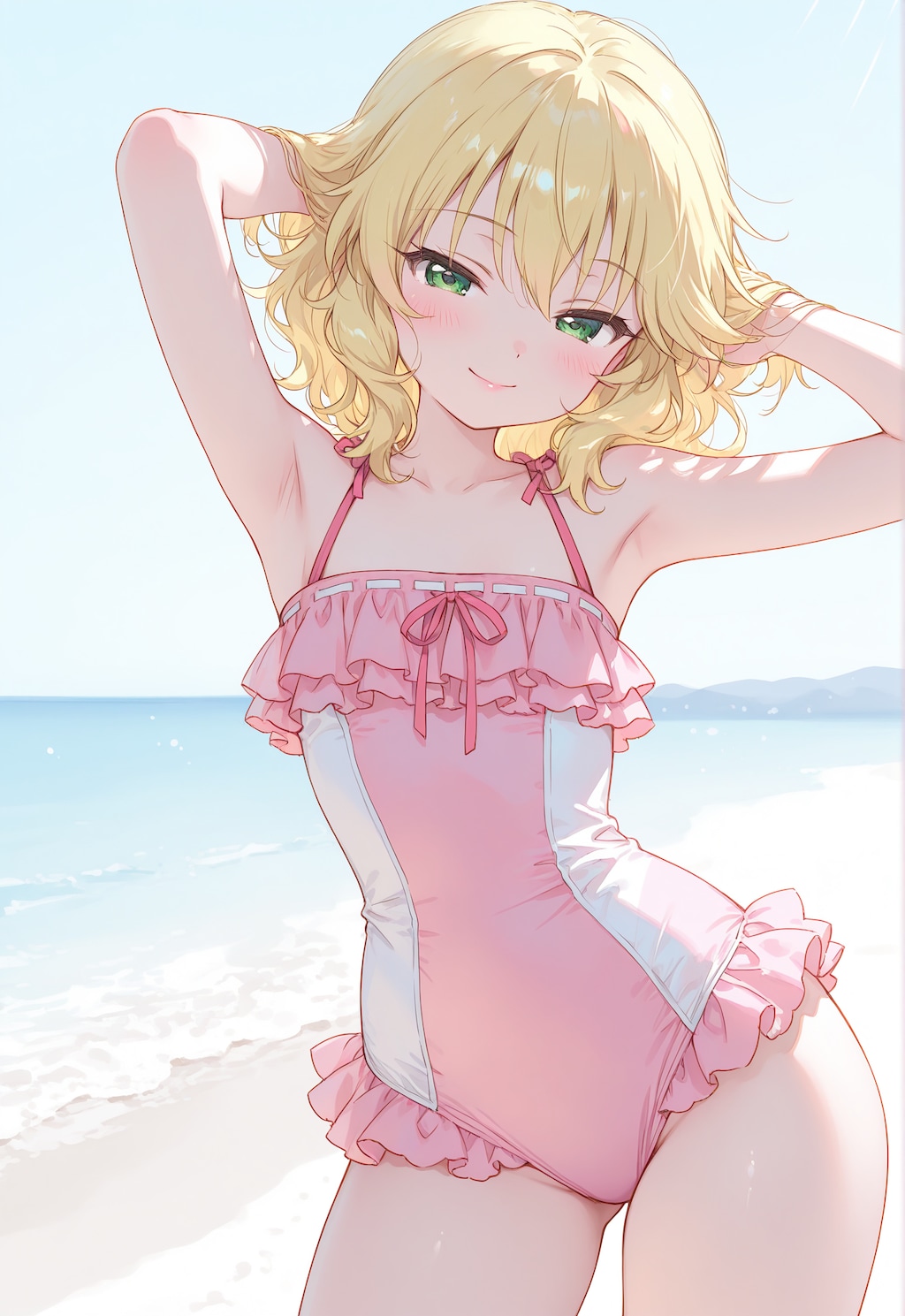 ワンピース水着の桃華ちゃま